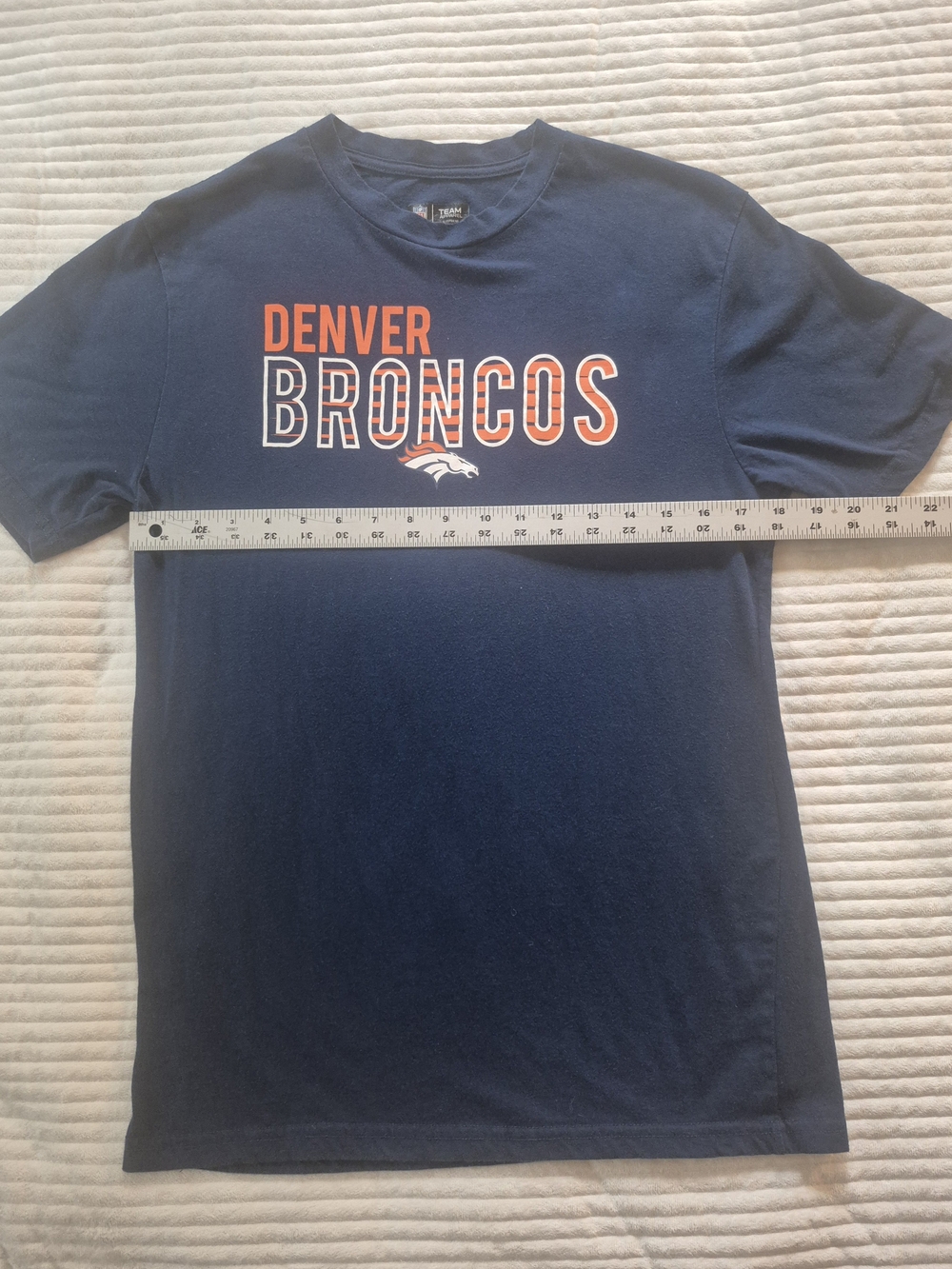 Denver Broncos Navy Short Sleeve Graphic Tee by Team Pro